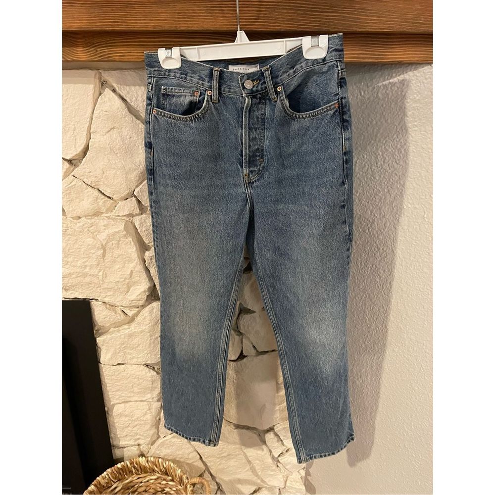 Topshop dad jeans button fly petite size 28